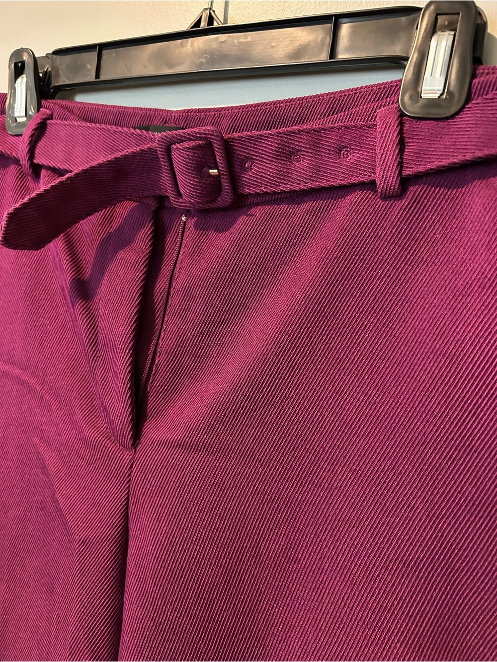 Ann Taylor | Berry Purple Belted Trousers
